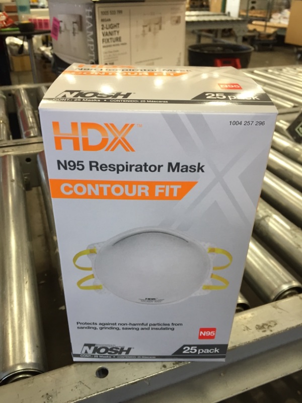 Photo 2 of HDX Non Valve Respirator (25-Pack), White
