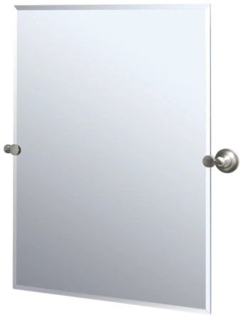 Photo 1 of (MISSING ATTACHMENTS/HARDWARE) tiara rectangle mirror satin nickel, 31.5" x 23.5" 