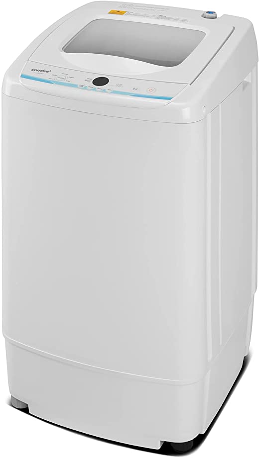 Photo 1 of (CRACKED HOSE CONNECTION)
COMFEE' Portable Washing Machine, 0.9 cu.ft Compact Washer With LED Display, 5 Wash Cycles, 2 Built-in Rollers, Space Saving Full-Automatic Washer, Ideal for RV, Dorm, Apartment, Ivory White
