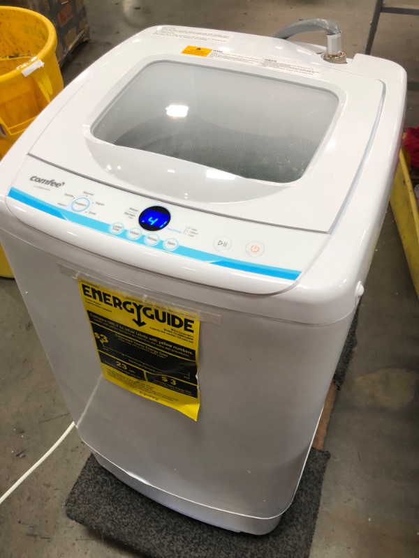 Photo 4 of (CRACKED HOSE CONNECTION)
COMFEE' Portable Washing Machine, 0.9 cu.ft Compact Washer With LED Display, 5 Wash Cycles, 2 Built-in Rollers, Space Saving Full-Automatic Washer, Ideal for RV, Dorm, Apartment, Ivory White
