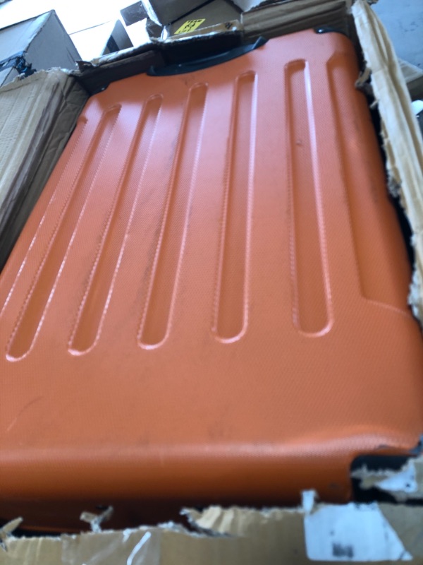 Photo 1 of Rockland London Hardside Spinner Wheel Luggage, Orange, 3-Piece Set (20/24/28) ***USED, DIRTY***