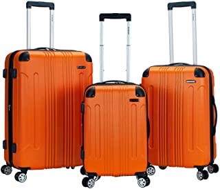 Photo 1 of Rockland London Hardside Spinner Wheel Luggage, Orange, 3-Piece Set (20/24/28) ***USED, DIRTY***