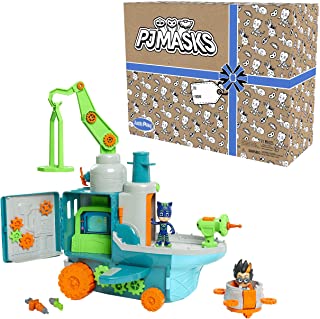 Photo 1 of PJ Masks Romeo's Flying Factory Playset with Lights, Sounds, and Secret Compartment, by Just Play ***USED, MISSING SOME COMPONENTS***