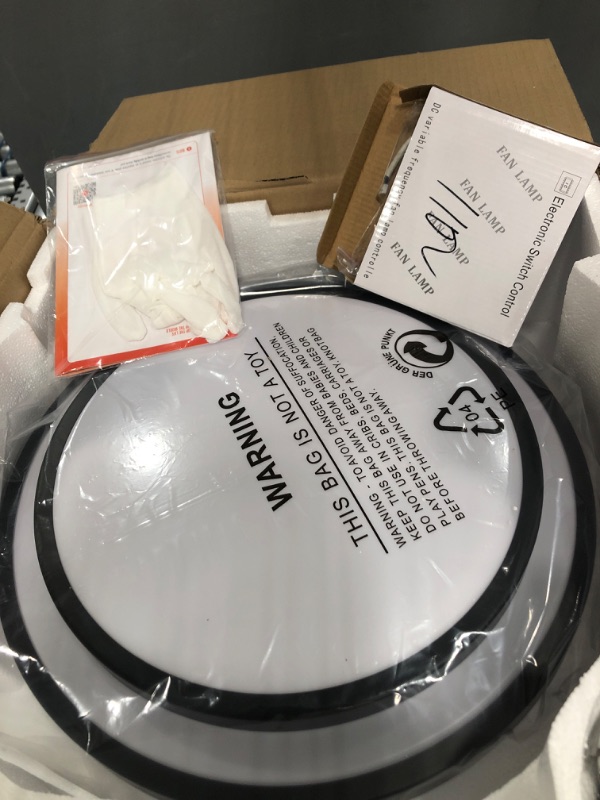 Photo 1 of 36Inch Retractable Ceiling Fan with Lights and Remote Control Dimmable Chandelier Ceiling Fan with Retractable Blades Invisible Fandelier Ceiling Fan