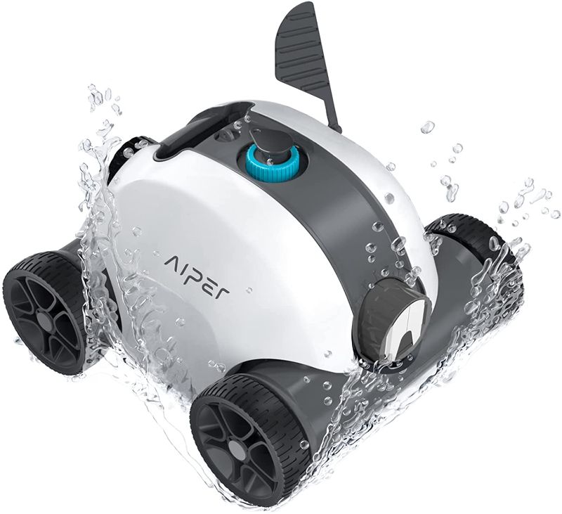 Photo 1 of AIPER Cordless Robotic Pool Cleaner, Pool Vacuum with Upgraded Dual-Drive Motors, Auto-Dock Technology, Up to 90 Mins Cleaning for Above/In-ground Pools with Flat Floor Up to 861 Sq Ft-2022 Upgraded