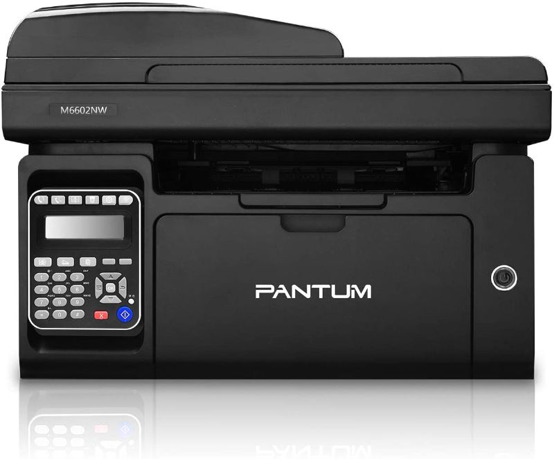 Photo 1 of Pantum Monochrome All-in-one Wireless Laser Printer with Print Copy Fax Scan & ADF, Compact Multifunction for Home Office Mobile 23 PPM Printing (Laserjet M6600NW, Black)
