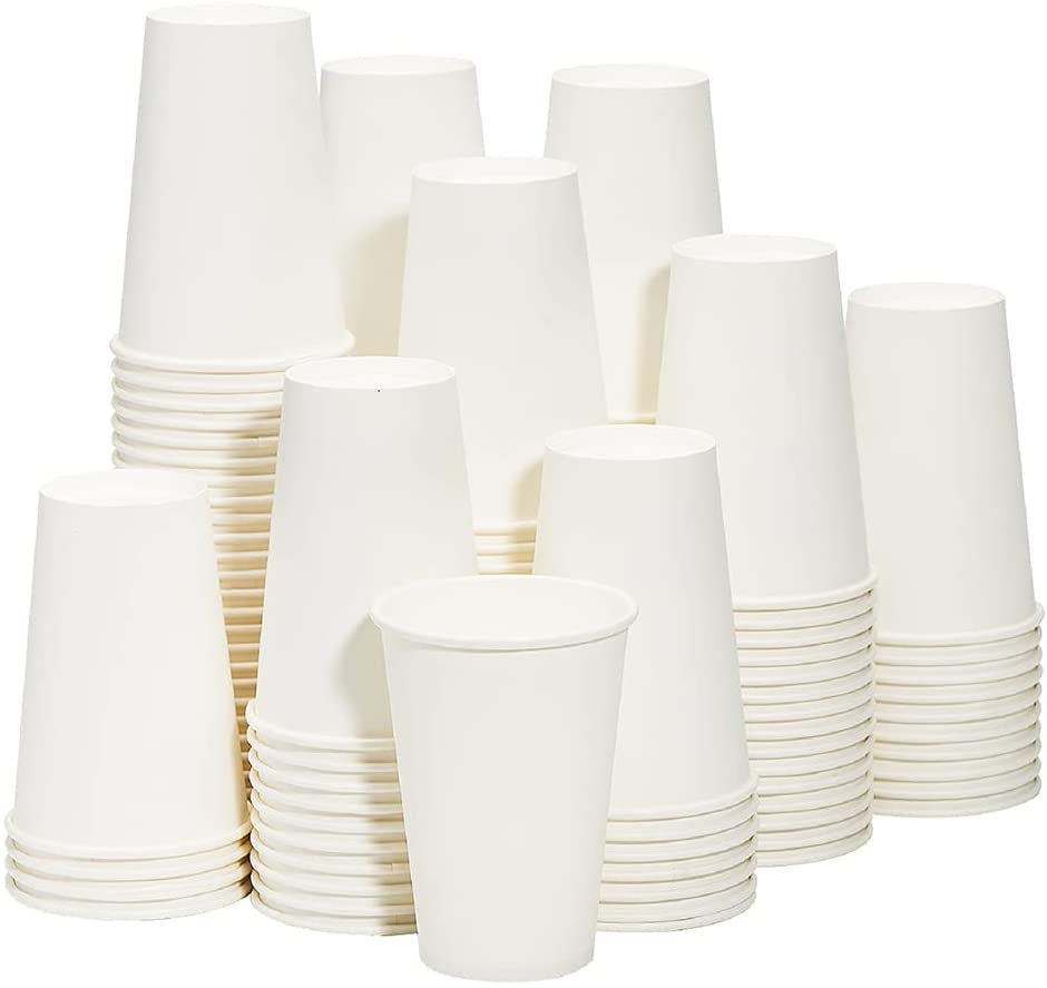 Photo 1 of [12 Oz 500 Pack] Paper Coffee Cups, Disposable Paper Cups, Hot Cups, Improved 12 oz Cup Body(white)