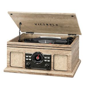 Photo 1 of Innovative Technology VTA-250B-FOT Victrola 4In1 Bt Turntable, Fm, Oatmeal
