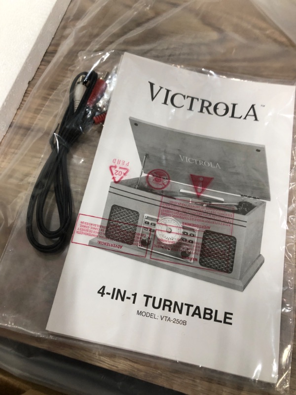 Photo 2 of Innovative Technology VTA-250B-FOT Victrola 4In1 Bt Turntable, Fm, Oatmeal
