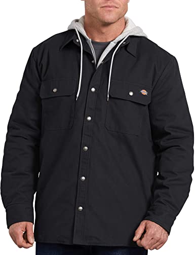 Photo 1 of Dickies Men's Relaxed Fit Hooded Duck Quilted Shirt Jacket Big- large