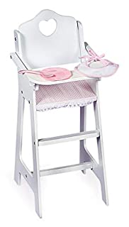 Photo 1 of Badger Basket White Doll High Chair with Plate, Bib, and Spoon (fits American Girl dolls) (B0001XNTJA)