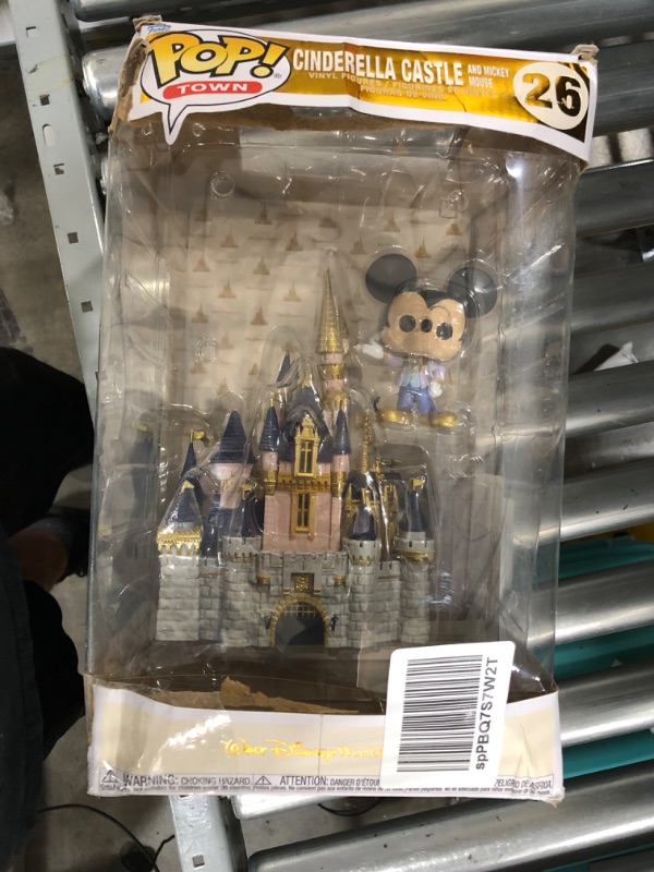 Photo 2 of DAMAGED BOX, POP Funko Town: Walt Disney World 50th - Cinderella Castle with Mickey Mouse, Multicolor, 4 inches, (58965)
