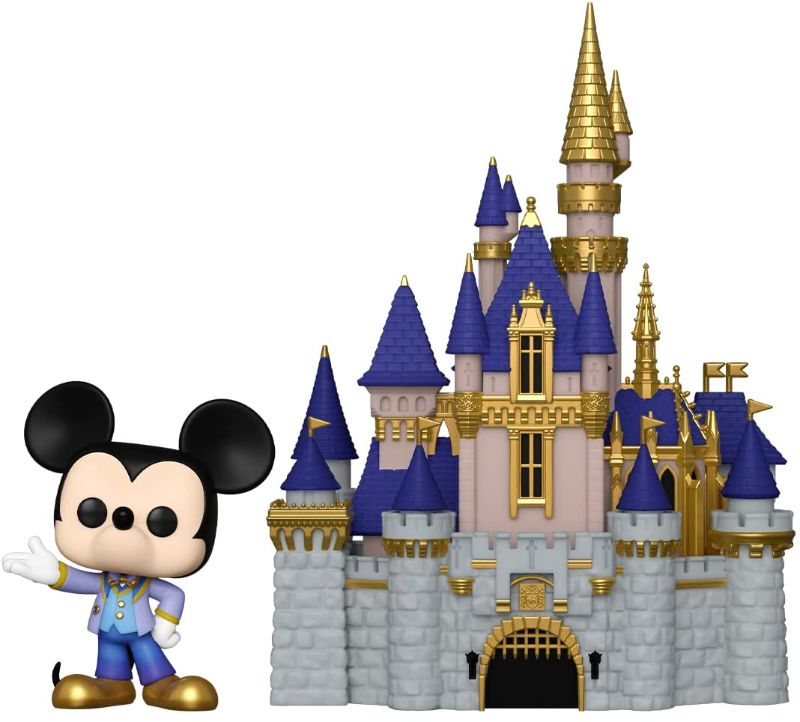 Photo 1 of DAMAGED BOX, POP Funko Town: Walt Disney World 50th - Cinderella Castle with Mickey Mouse, Multicolor, 4 inches, (58965)
