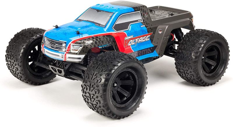 Photo 1 of ARRMA RC Monster Truck: 1/10 Granite Voltage MEGA 2WD SRS RTR with 2.4GHz Radio | 1800mAh 6C NiMH Battery | Charger | 1:10 Scale (Blue/Black), ARA102727T2
