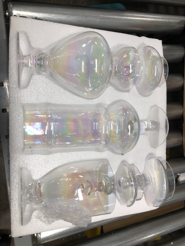Photo 2 of 3 Clear Glass Apothecary Jars