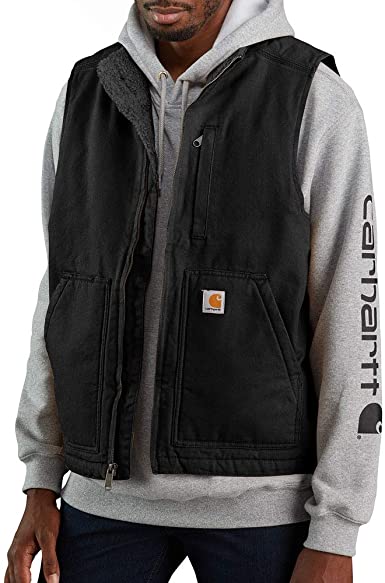 Photo 1 of Carhartt Men's Sherpa Lined Mock-Neck Vest (Big & Tall) - Large