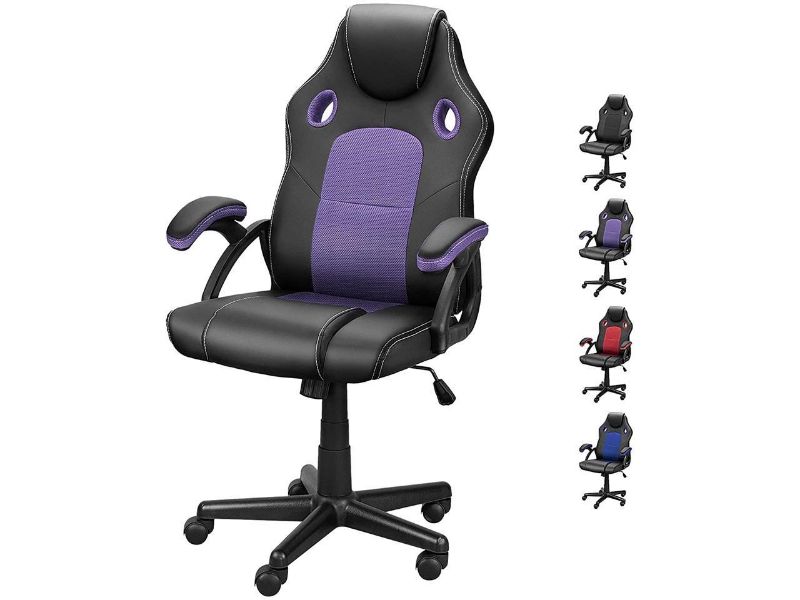 Photo 1 of DualThunder Gaming Chairs, Home Office Desk Chairs Clearance, Comfortable Cheap Gaming Office Chairs, Computer Chairs Video Game Chairs, Gaming Chairs for Teens Gamer, Swivel Rolling Chairs, Blue