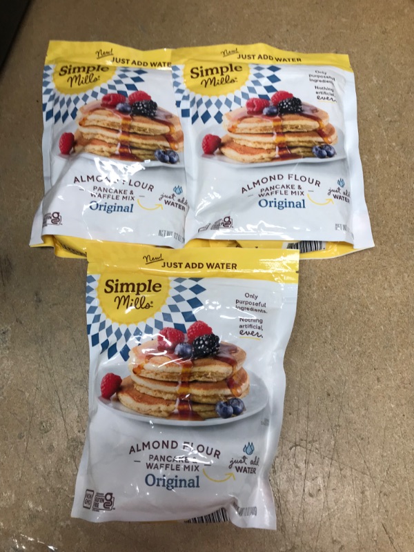 Photo 2 of ***NON-REFUNDABLE**
BEST BY 2/12/22
3 BAGS
Simple Mills Just Add Water Almond Flour Pancake & Waffle Mix, Gluten Free, Good for Breakfast, Nutrient Dense, 12oz, Pack of 1
