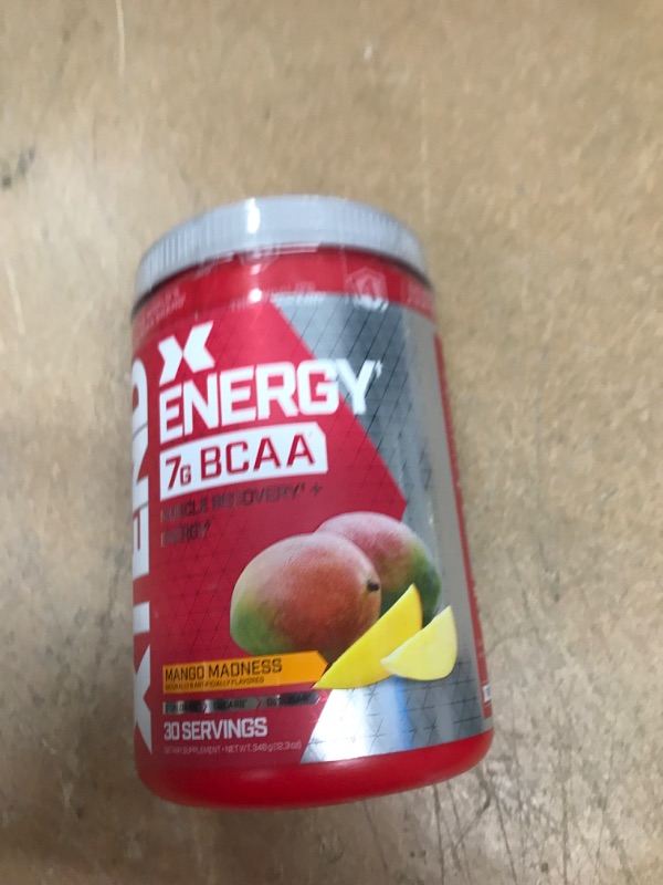 Photo 2 of **NON-REFUNDABLE**
BEST BY 5/22
Xtend Energy BCAA Powder Mango 125mg Caffeine + Sugar Free Pre Workout Muscle Recovery Drink with Amino Acids 7g BCAAs