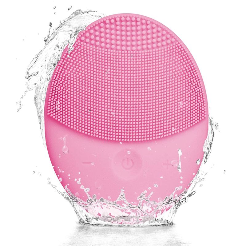 Photo 1 of  ITME Rechargeable Facial Cleansing Brush, Soft Silicone Waterproof Sonic Electric Face Scrubber