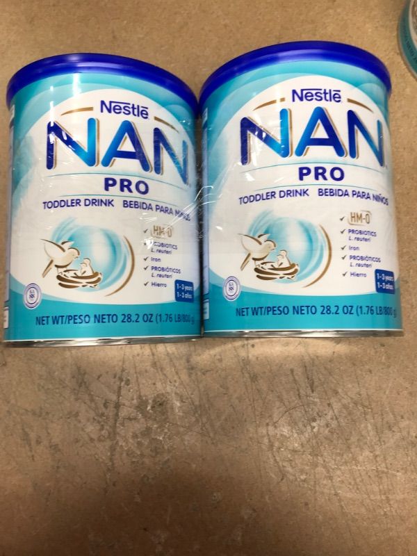 Photo 2 of ***NON-REFUNDABLE***
BEST BY 4/24/22
2 Nestle NAN Pro Toddler Drink 28.2 Oz