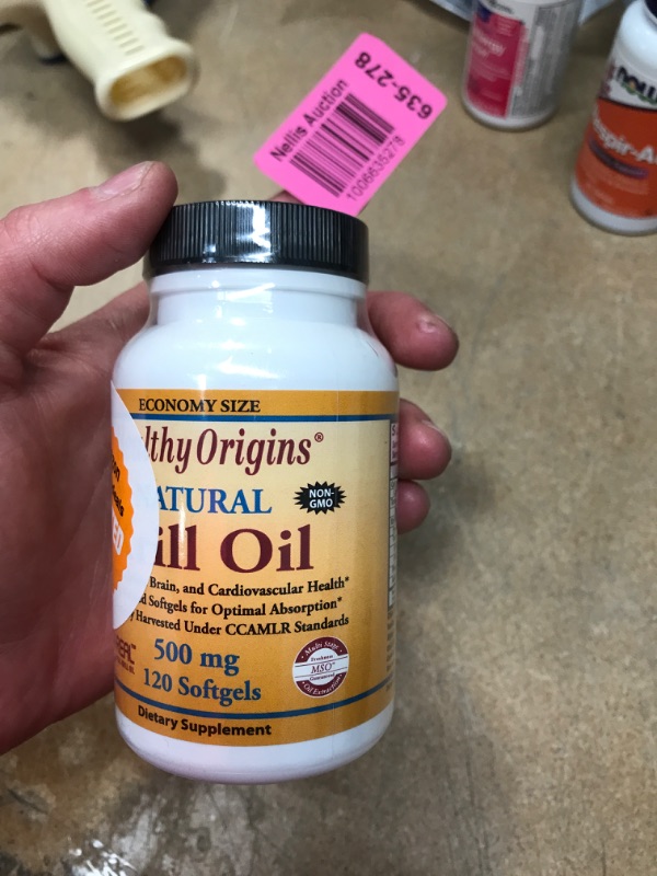 Photo 2 of **NON-REFUNDABLE**
EXP 5/22
Healthy Orgins Krill Oil Gels, 500 mg, 120 Count
