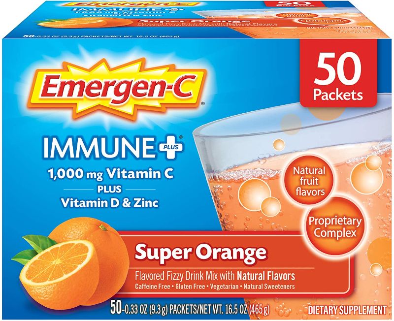Photo 1 of ***NON-REFUNDABLE***
EXP 4/23
Emergen-C Immune+ 1000mg Vitamin C Powder, 50 COUNT