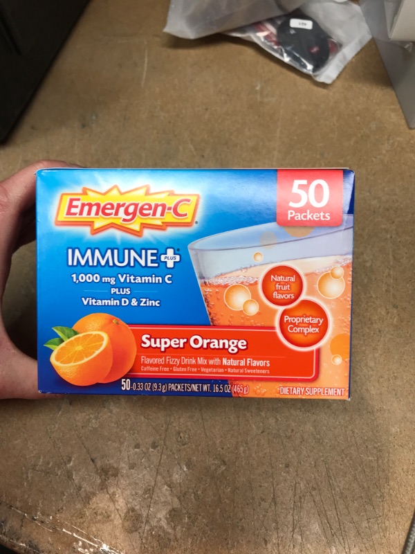 Photo 2 of ***NON-REFUNDABLE***
EXP 4/23
Emergen-C Immune+ 1000mg Vitamin C Powder, 50 COUNT