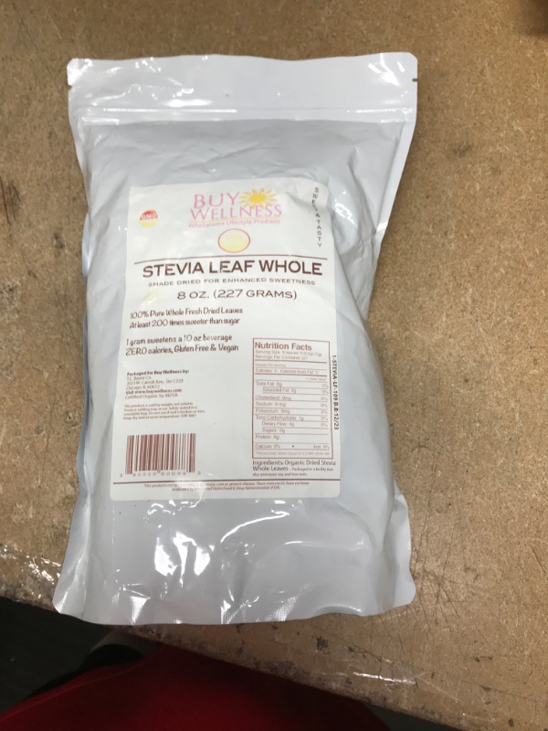 Photo 2 of **NON-REFUNDABLE**
BB 12/23
Buy Wellness Organic Stevia Leaf Pure Loose Leaf Stevia Shade Dried Low Bitterness 4 oz
