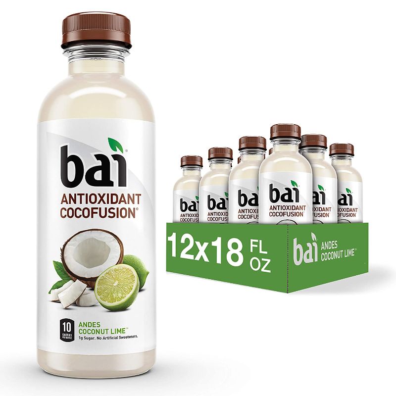 Photo 1 of **NON-REFUNDABLE**
BB 6/2/22
Bai Coconut Flavored Water, Andes Coconut Lime, Antioxidant Infused Drinks, 18 Fluid Ounce Bottles, 12 Count (Pack of 1)
