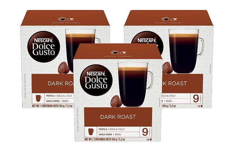 Photo 1 of **NON-REFUNDABLE**
BB 1/22
Nescafe Dolce Gusto Coffee Pods, Dark Roast, 16 capsules, Pack of 3
