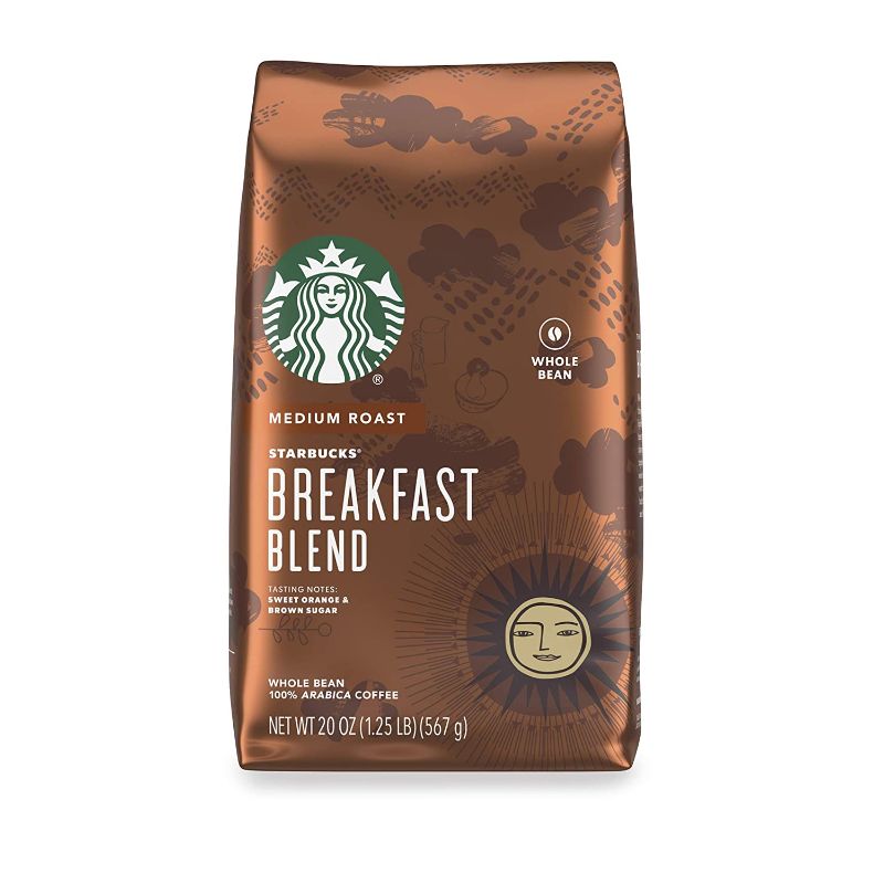 Photo 1 of **NON-REFUNDABLE**
BEST BY4/14/22
Starbucks Medium Roast Whole Bean Coffee — Breakfast Blend