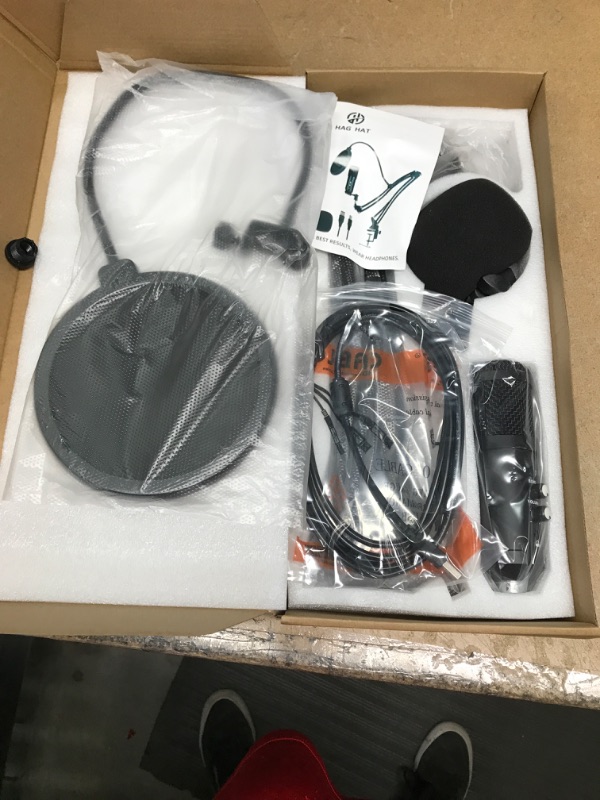 Photo 2 of USB Microphone for PC/Mac OS-HAGHAT with Active Noise Reduction, Professional 192KHz/24Bit Microphone Kit for YouTube/TIKTOK Recording, Streaming, Games, Music, Dubbingrecording
