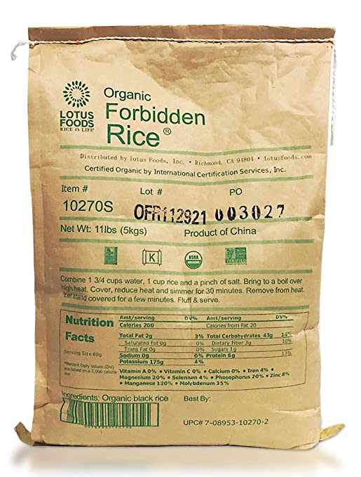 Photo 1 of ** EXP:05/17/2024**  *** NON-REFUNDABLE**  *** SOLD AS IS**
Lotus Foods Gourmet Organic Forbidden Rice, 11 Pound (Pack of 1)
