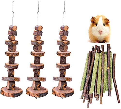 Photo 1 of ** SETS OF 2**
Fansisco Chinchilla Chew Toy Rabbit Chew Toys,Improve Dental Health,Molar Small Animals Toys Organic Apple Strings and Grass Sticks for Rabbits,Chinchillas,Guinea Pigs,Bunny,Hamsters Teeth Grinding
