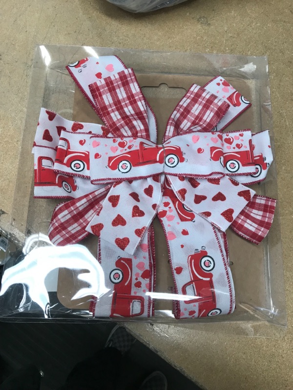 Photo 1 of ** GENERAL POST**
RoseCraft Wedding Decorations Wreath Bow with Heart Shape/Truck Print Front 
