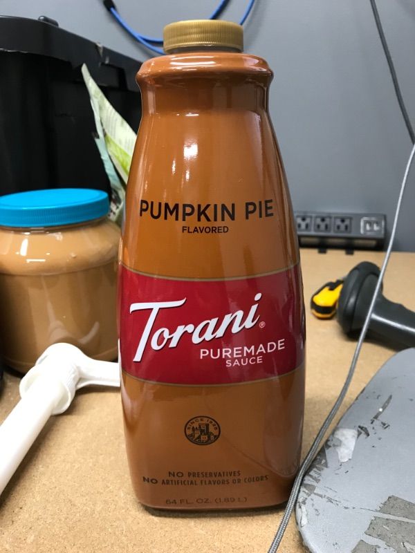 Photo 2 of *** EXP: 31 AUG 2022**  *** NON-REFUNDABLE**  ** SOLD AS IS **
Torani Pumpkin Pie Sauce(64 Fl Oz)