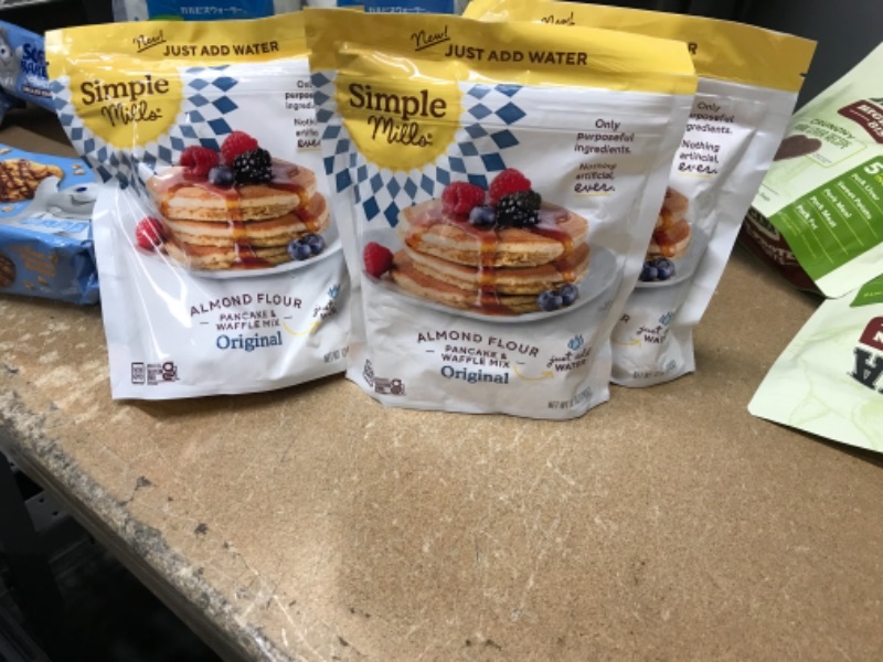 Photo 2 of *** EXP:02/12/2022***   ** SETS OF 3**   **8 NON-REFUNDABLE**  ** SOLD AS IS**
Simple Mills Just Add Water Almond Flour Pancake & Waffle Mix, Gluten Free, Good for Breakfast, Nutrient Dense, 12oz, Pack of 1
