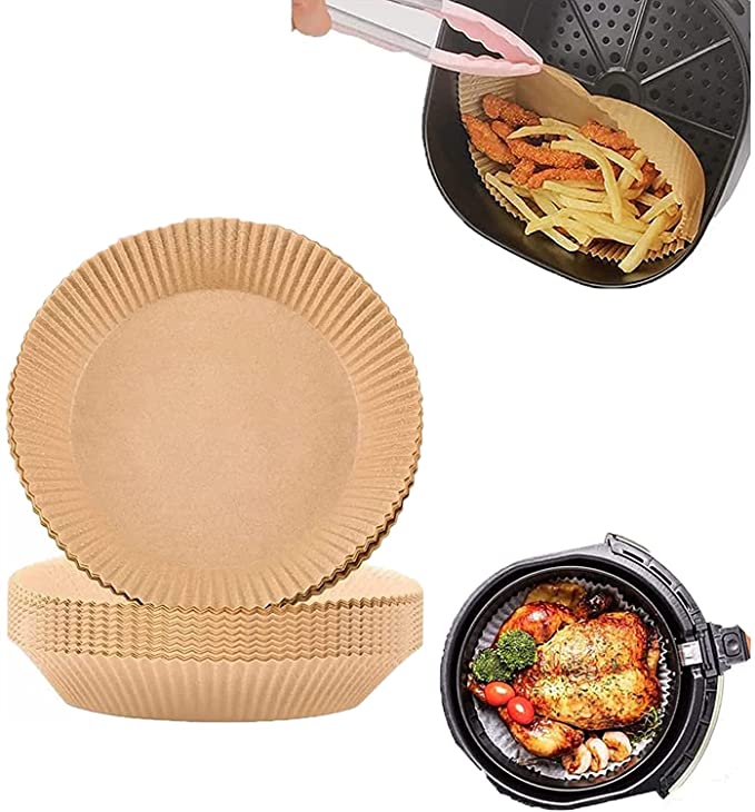 Photo 1 of ** SETS OF 2**
100PCS Air Fryer Disposable Paper Liner Non-stick Disposable Air Fryer Liners, Baking Paper for Air Fryer Oil-proof Water-proof, Food Grade Parchment (20 * 20 * 5, 50Pc-Wood)
