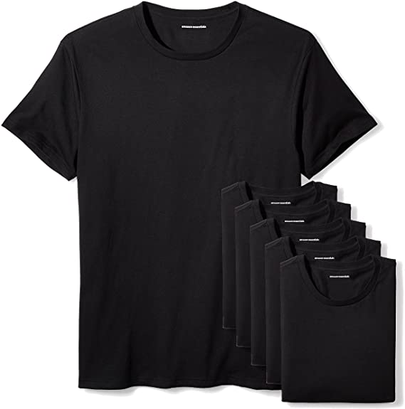 Photo 1 of Amazon Essentials Men's 6-Pack Crewneck Undershirts
SIZE: XL
COLOR BLACK