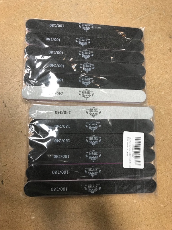 Photo 2 of ** SETS OF 2**
Nail Files 12PCS,100 180 240 Grit for Poly Nail Extension Gel Acrylic Nails 10PCS,180/240 Grit Nail File for Natural Nails 2PCS,Emery Boards Doubled Sides Washable Nail Filer Manicure Tools
