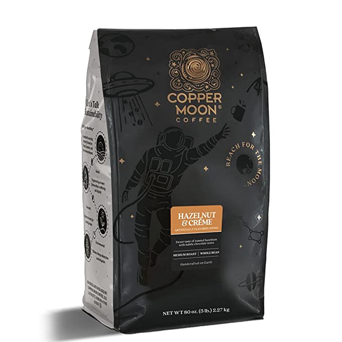 Photo 1 of ** EXP:01/12/2023**  ** NON-REFUNDABLE**  ** SOLD AS IS **
Copper Moon Hazelnut & Creme Flavored Blend, Medium Roast Coffee, Whole Bean, 5 lbs.
