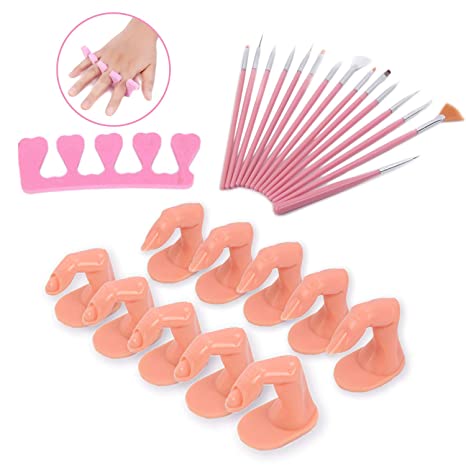 Photo 1 of ** SETS OF 2**
Leege Practice Finger Nail Art Practice Finger Plastic Fake Fingers for Beautiful Girl 26 PCS per Set
