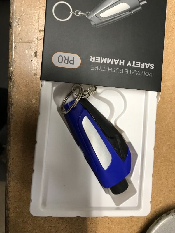 Photo 2 of ** SETS OF 2**
RUNKOL Original Glass Breaker, Two-in-one seat Belt Cutter and Window Breaker, Keychain Emergency Escape Tool (Blue)