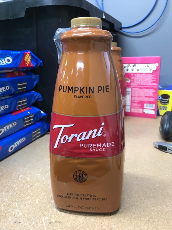 Photo 3 of *** EXP: 31 AUG 2022***  *** NON-REFUNDABLE**  ** SOLD AS IS**
Torani Pumpkin Pie Sauce(64 Fl Oz)
