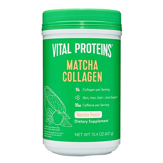 Photo 1 of *** EXP:07/29/2022**  ** NON-REFUNNABLE**  ** SOLD AS IS **
Vital Proteins Matcha Collagen Peptides Powder Supplement, Matcha Green Tea Powder, 15.4oz, Peach
