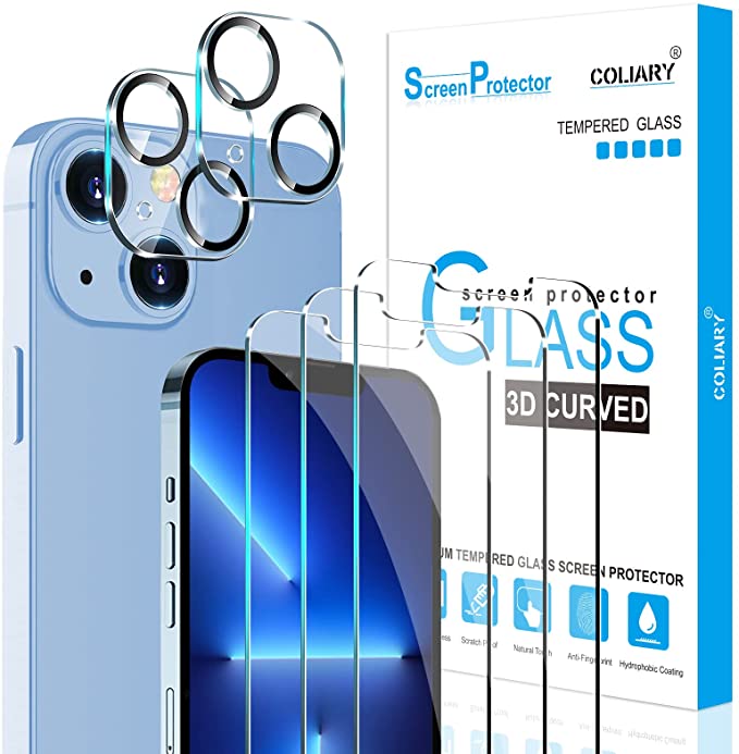Photo 1 of ** SETS OF 2**
Coliary Designed for iPhone 13 Pro Screen Protector, 3 Pack Tempered Glass Protector with 2 Camera Lens HD Clear, Case Friendly, Scratch Resistant, Bubble-Free, 5G 6.1 Inch