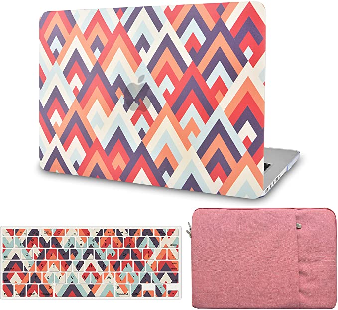 Photo 1 of KECC Compatible with MacBook Air 13 inch Case 2020 2019 2018 Release A1932 Retina Display + Touch ID Protective Plastic Hard Shell + Keyboard Cover + Sleeve (Colorful Triangles 2)
** DOES NOT COME WITH THE BAG**