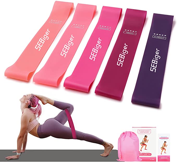 Photo 1 of ** SETS OF 2**
SEBiger. Resistance Bands Exercise Loop Bands for Legs and Butt Workout Bands Pilates Flexbands Booty Bands for Home Fitness, Stretching, Strength Training, Physical Therapy, Set of 5 (Purple Set)
