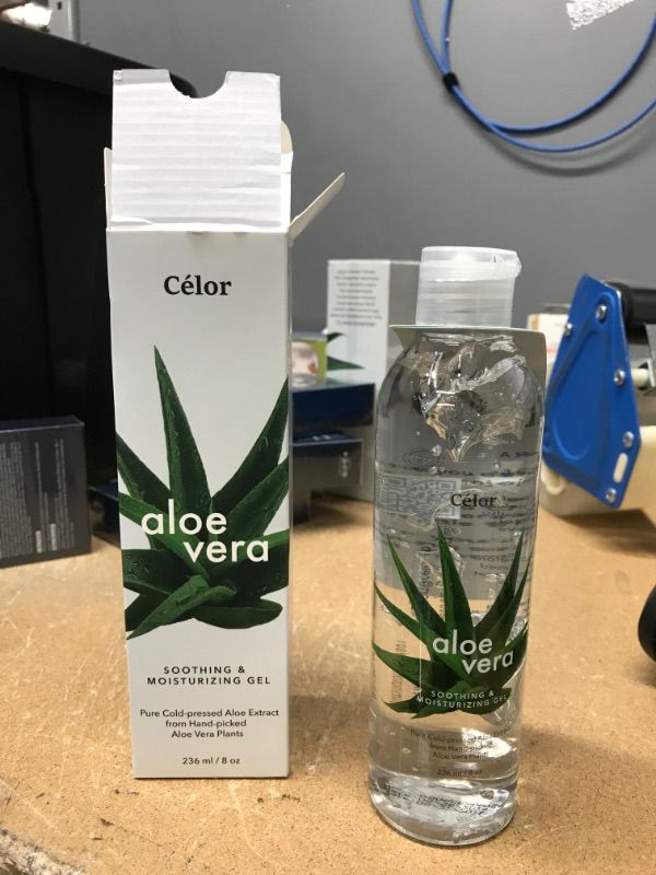 Photo 2 of ** EXP: 05/26/2024**  ** NON-REFUNDABLE**  ** SOLD AS IS **
CELOR ALOE VERA SOOTHING & MOISTURIZING GEL PURE COLD-PRESSED ALOE EXTRACT FROM HAND-PICKED ALOE VERA PLANTS 236 ML / 8 OZ